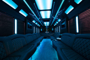 Scottsdale Party Bus interior blue