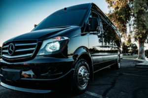 Scottsdale Sprinter Party Bus - exterior black driver side
