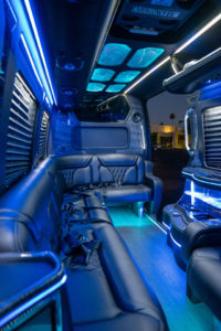 Scottsdale Party Bus - black interior blue