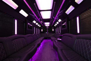 Scottsdale Party Bus - black interior purple