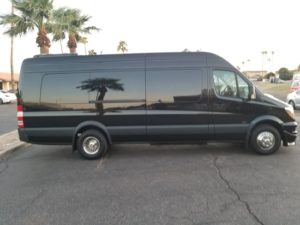 Scottsdale Sprinter Party Bus - exterior black