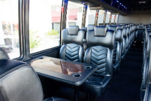 Scottsdale Party Bus - black interior table
