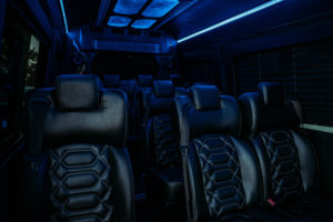 Scottsdale Sprinter Party Bus - black interior seats