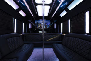 Scottsdale Party Bus black interior white