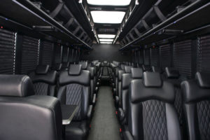 Scottsdale Party Bus - black interior coach seats