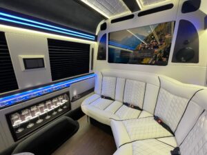 Scottsdale Party Bus service - Sprinter interior blue 2